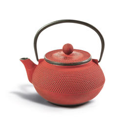 Cast-iron Teapot + Strainer – Red Decor, 800ml